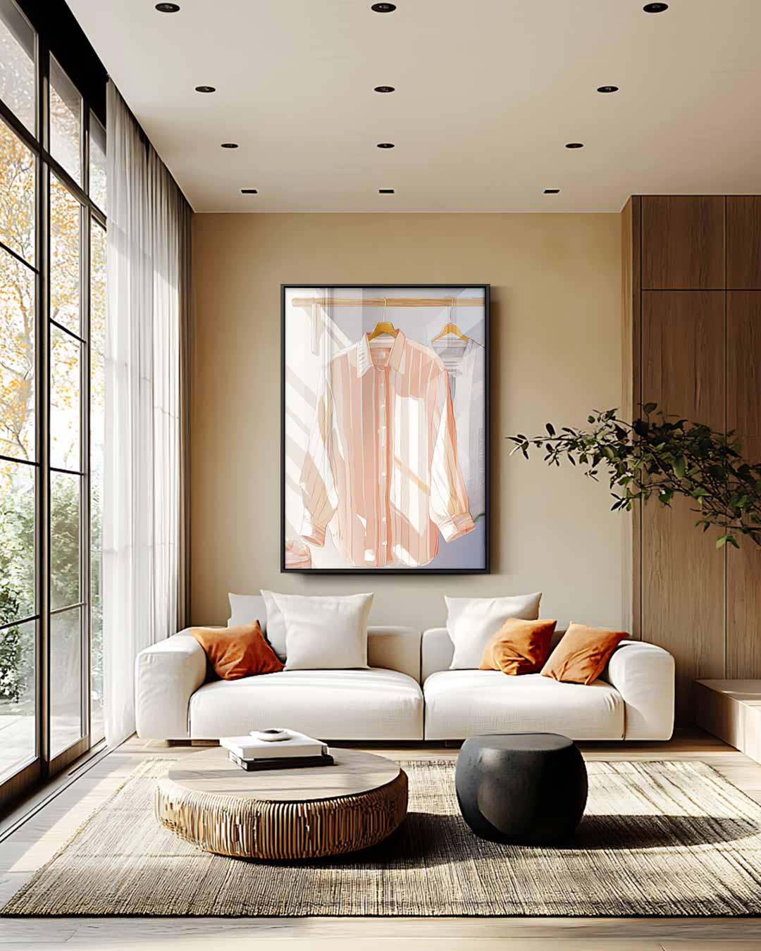 Zonnige Ochtendhemden – staand kunstwerk voor modern interieur