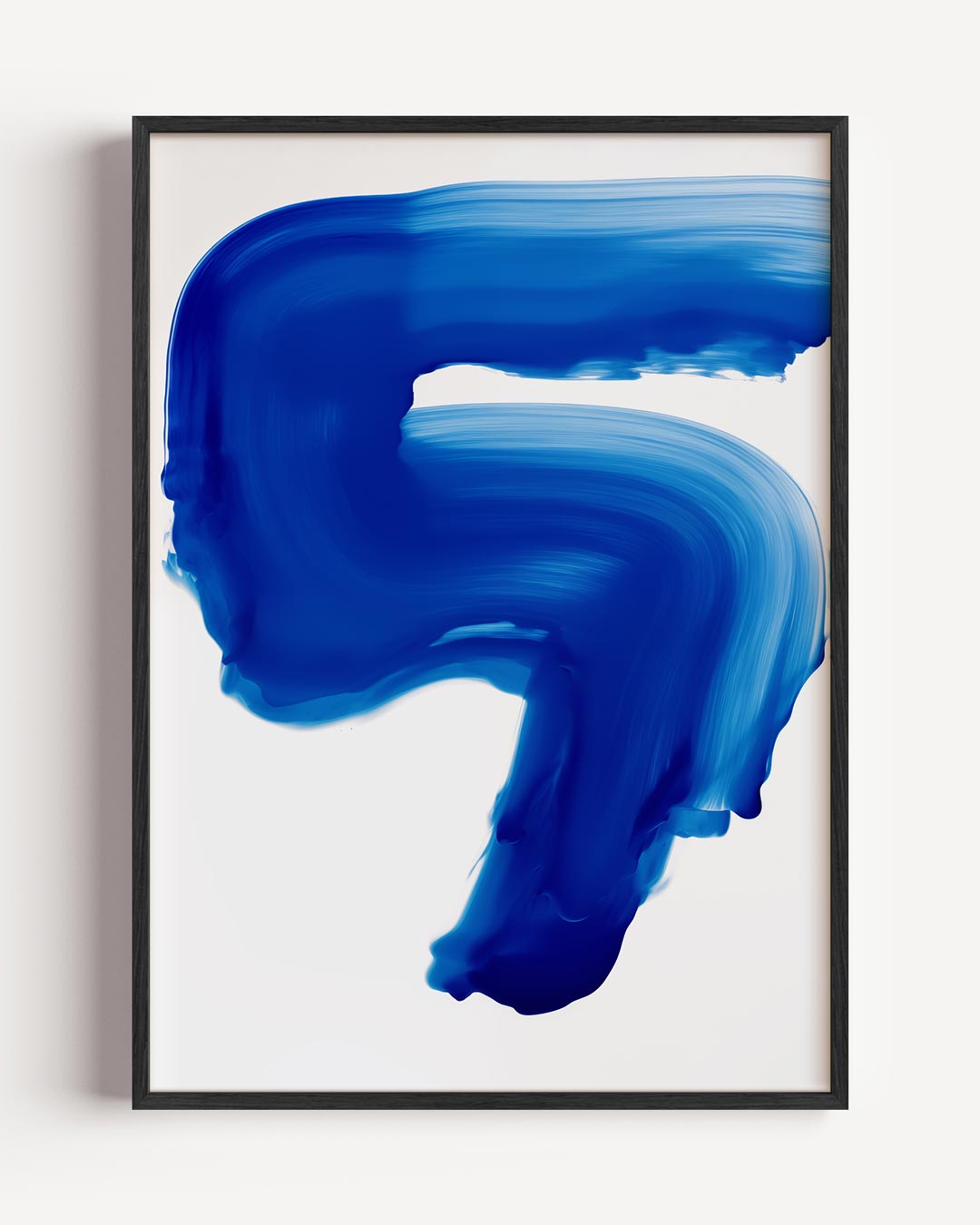 Abstracte Blauwe Stroom – abstracte portret poster als wanddecoratie