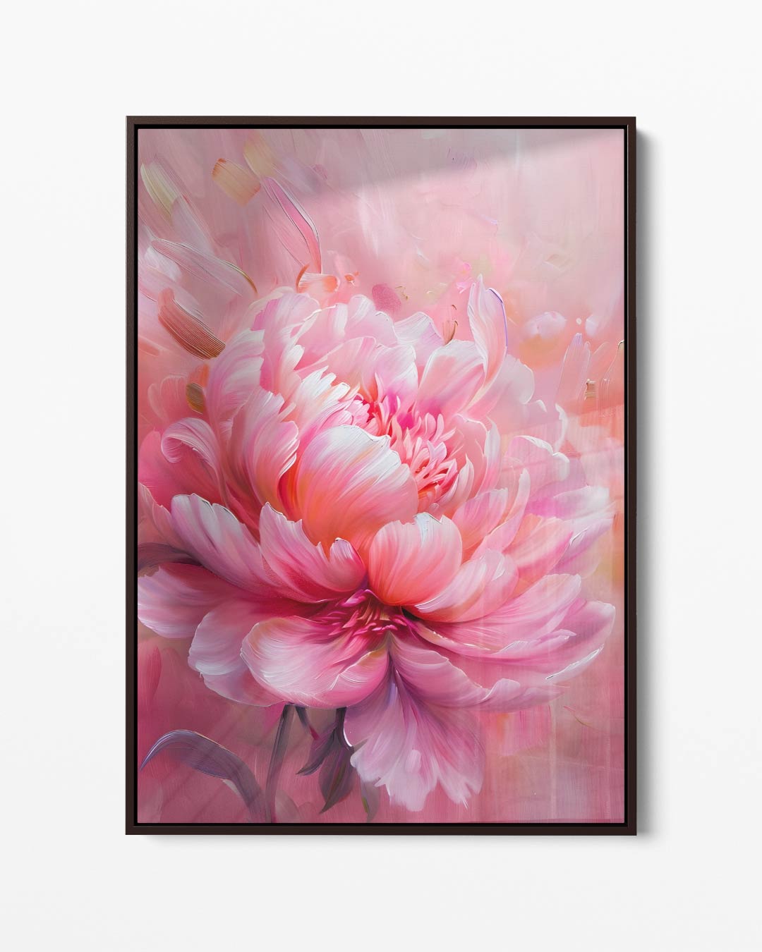 Bloeiende Pioen in Roze – portret kunstwerk als wanddecoratie