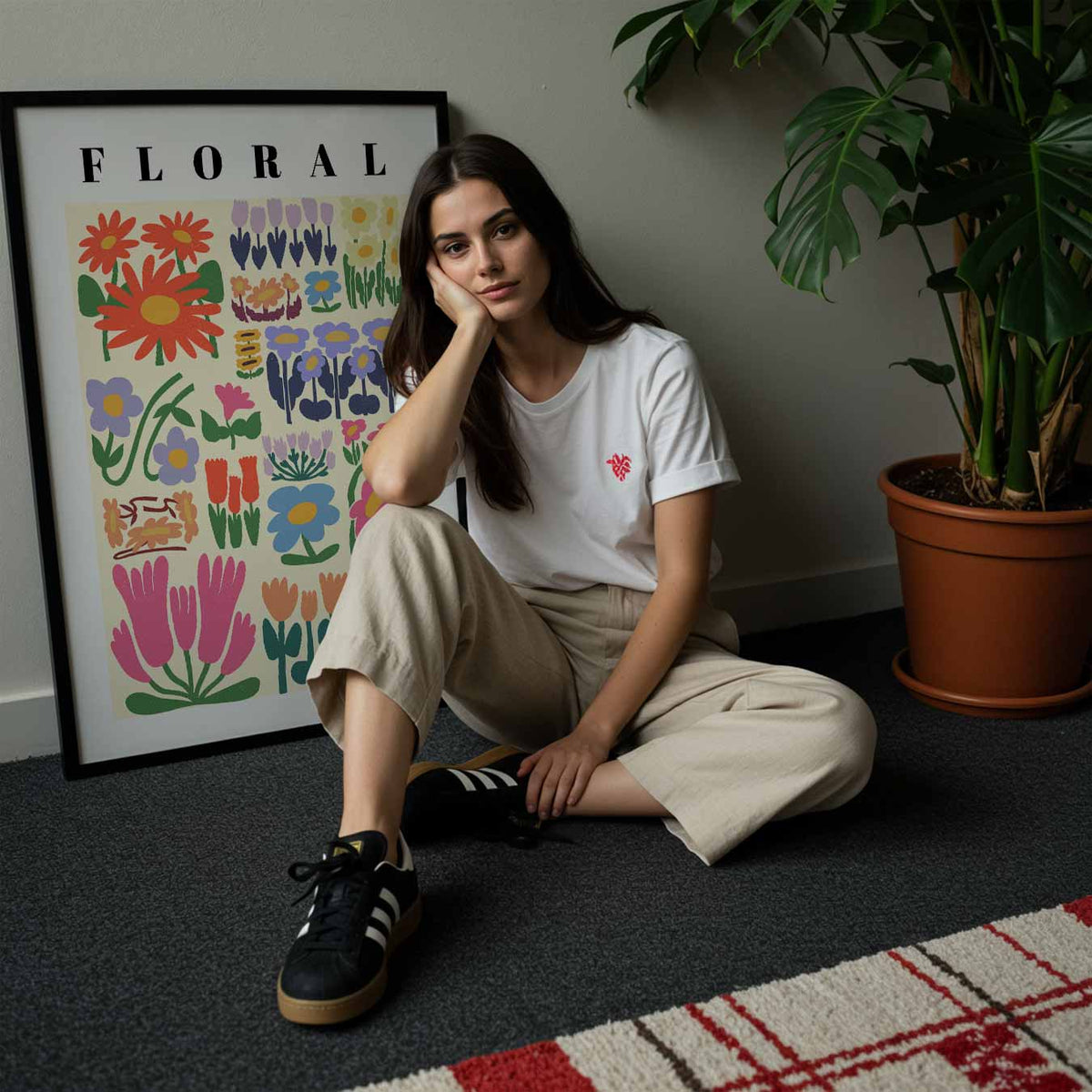 Bloemenpracht – staande muurposter met bloemen