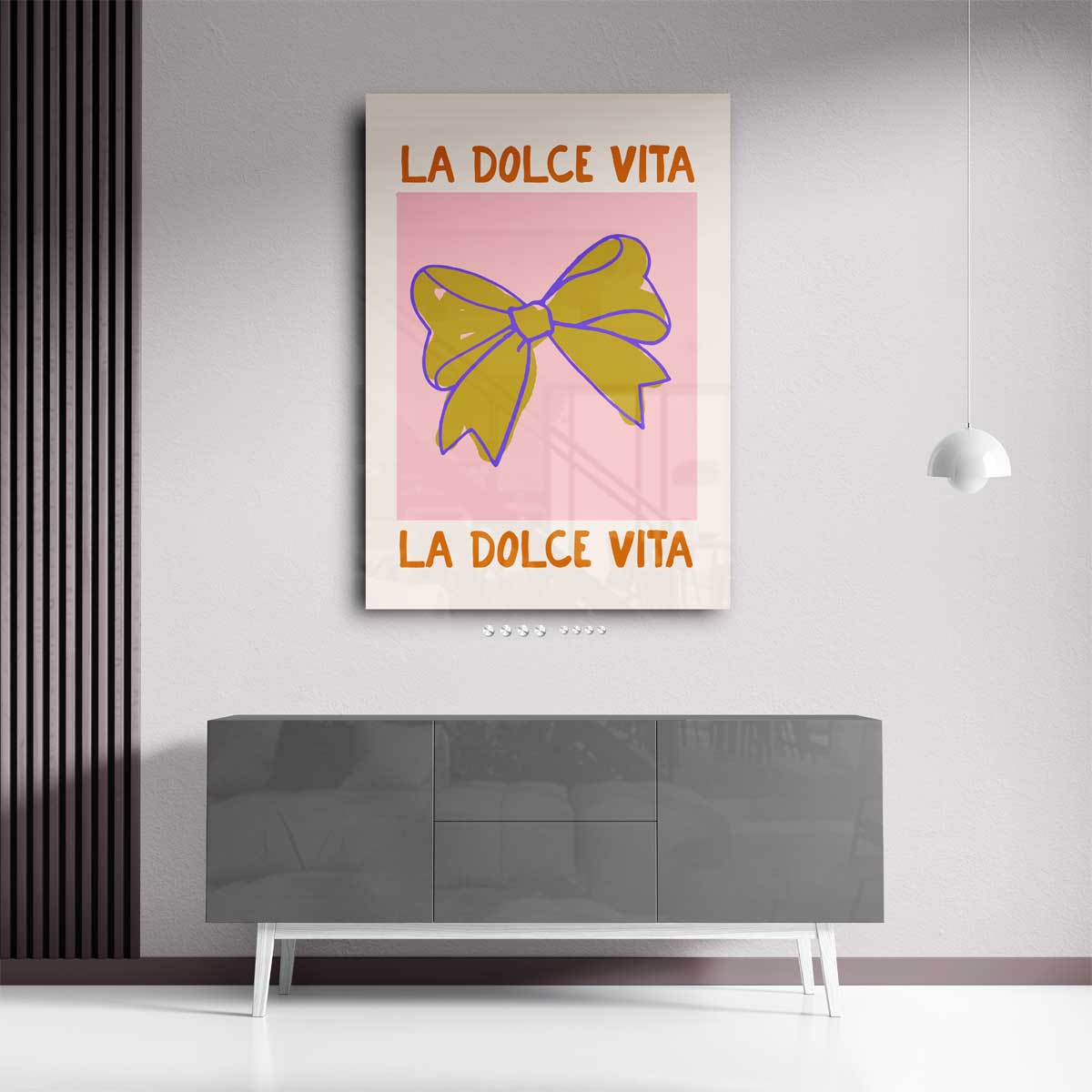 La Dolce Vita – plexiglas wanddecoratie in portret formaat