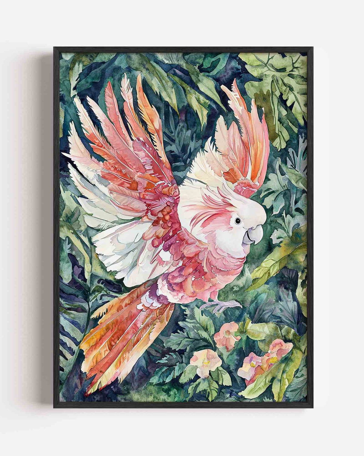 Papegaai in jungle – dieren portret poster als wanddecoratie