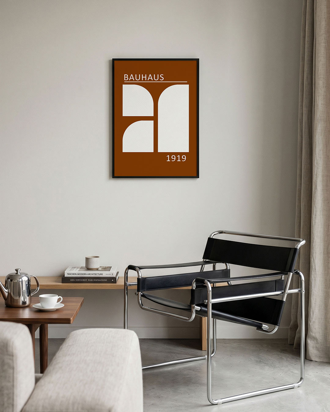 Vorm en balans – geometrische Bauhaus poster in staand formaat