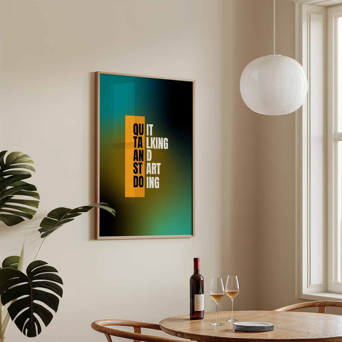 Inspirerende Actieposter – tekstposter in staand formaat