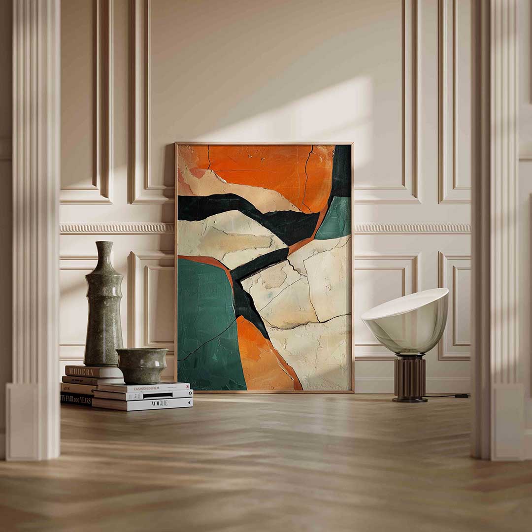 Abstracte vormen – staande abstracte wanddecoratie van WallArtistic