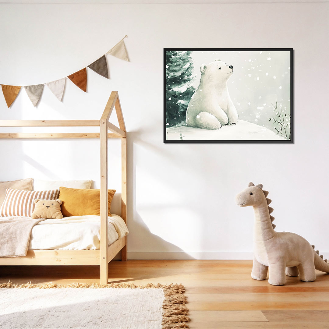 Dromerige ijsbeer – op canvas, dibond of plexiglas