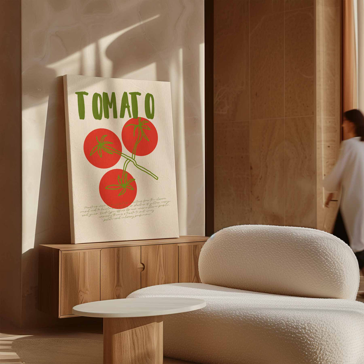 Tomaat Illustratie – plexiglas kunstwerk als wanddecoratie