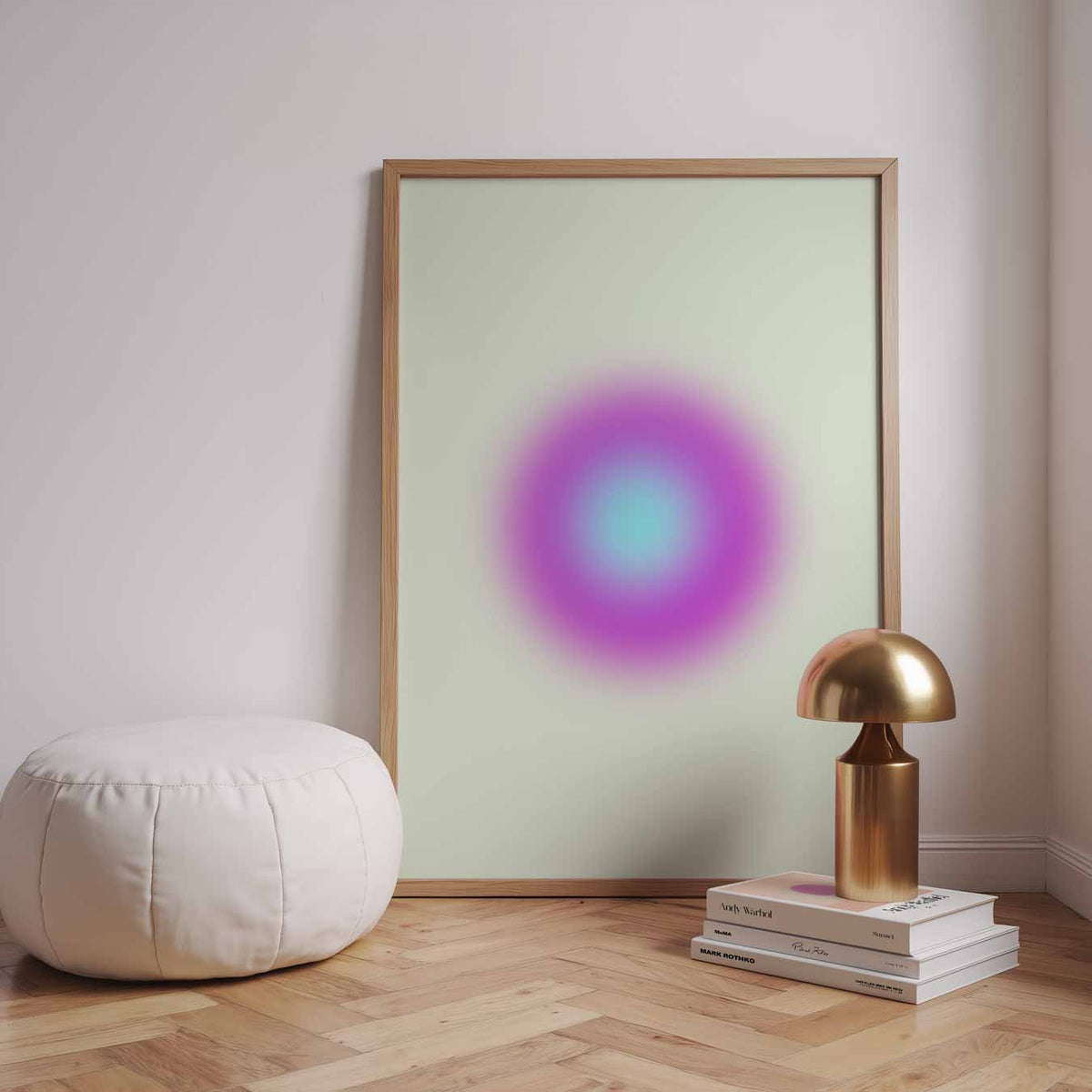 Zachte Regenboog Vibes – staande muurposter met mindful uitstraling