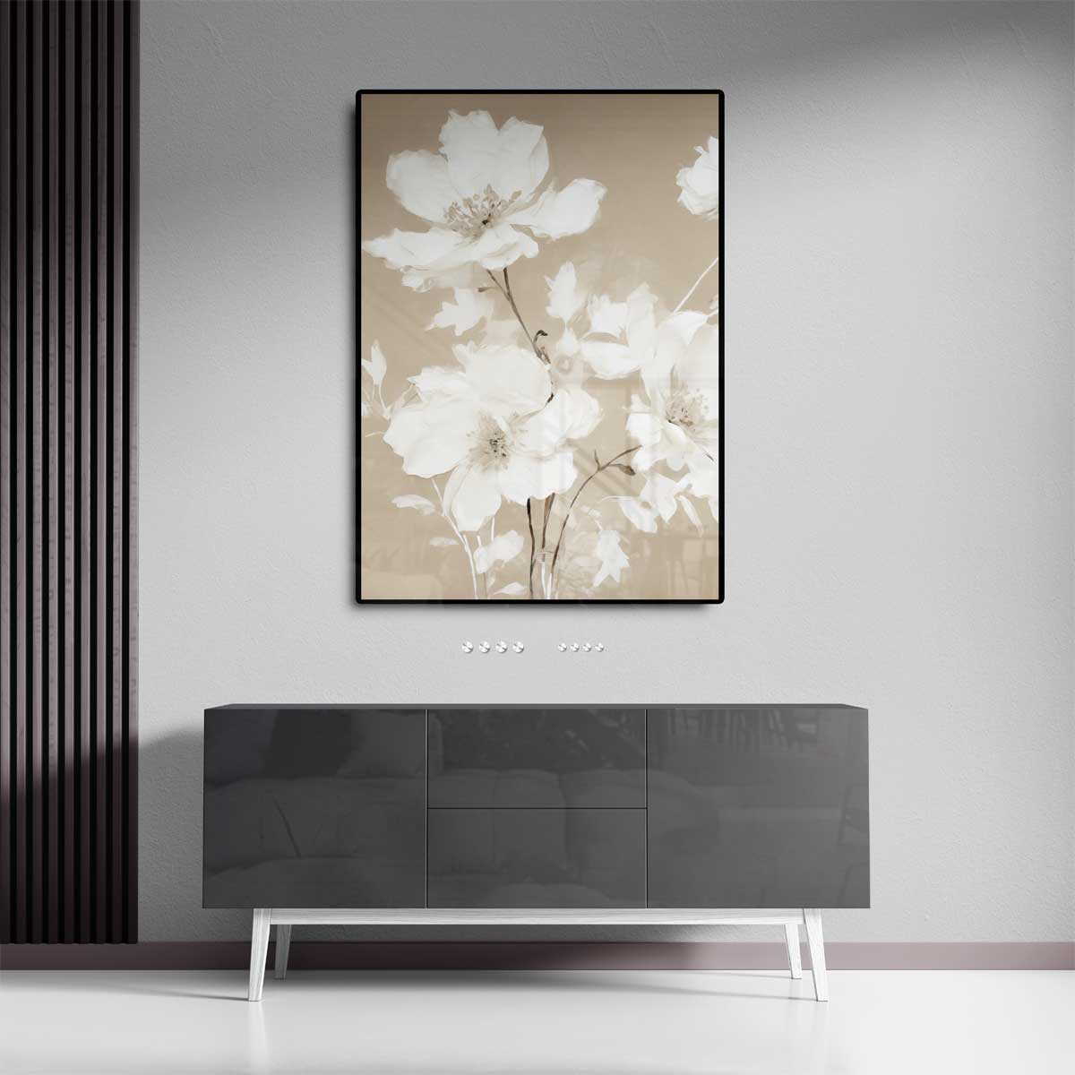 Zachte Bloemen Droom – plexiglas kunstwerk als wanddecoratie