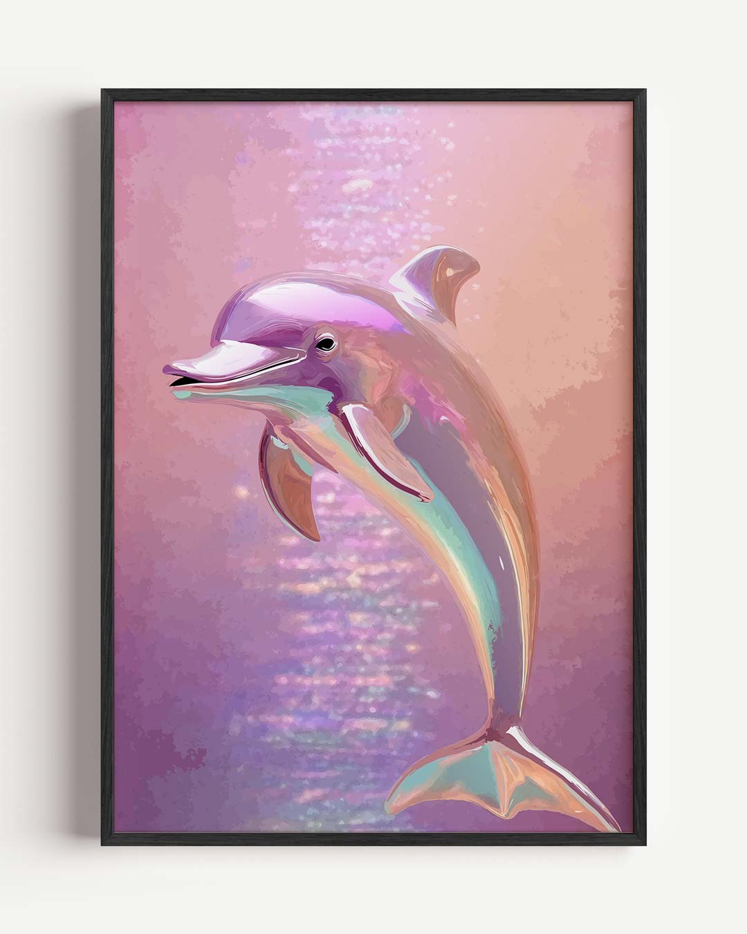Betoverende Dolfijn Fantasie – dieren portret poster als wanddecoratie