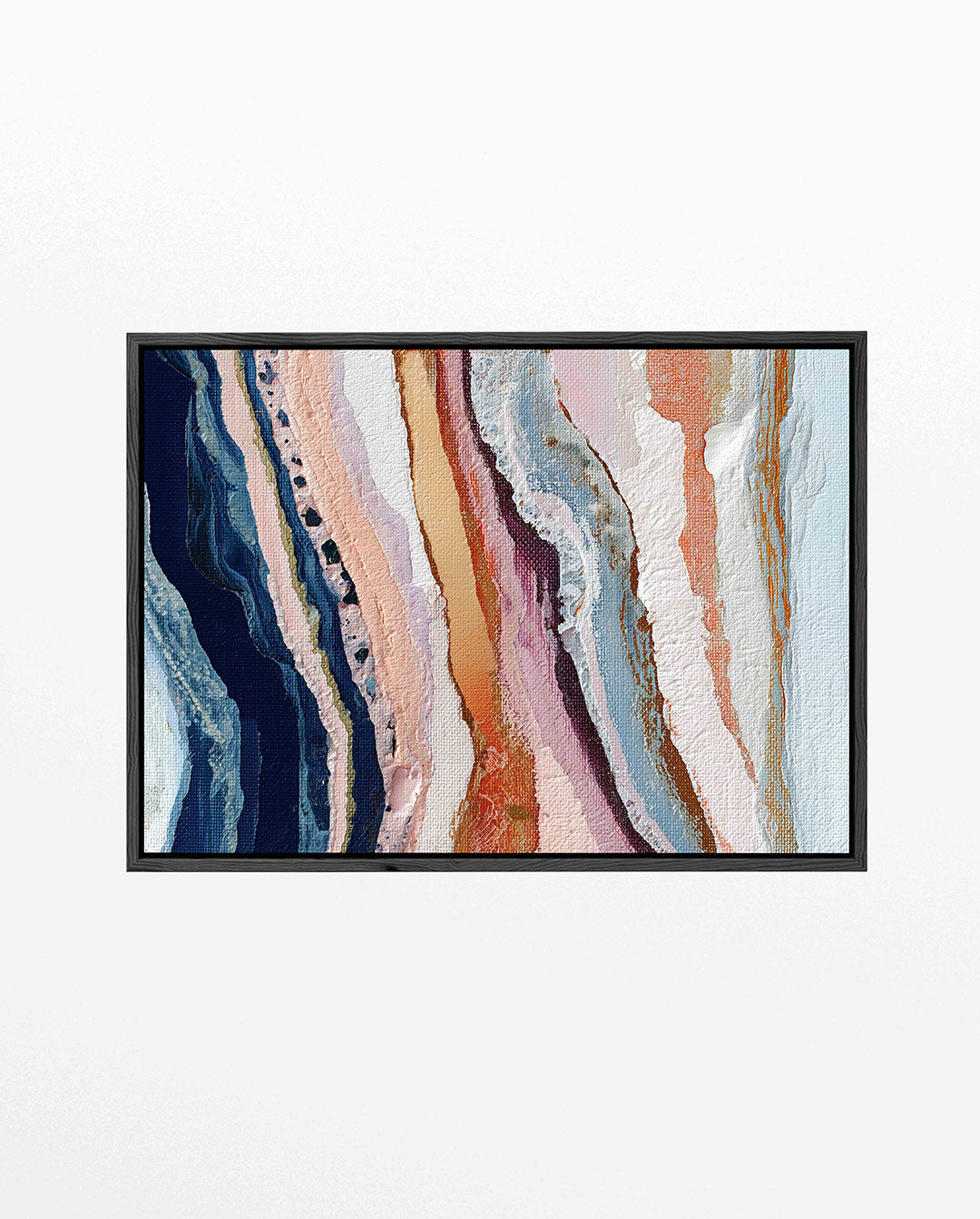 Kleurrijke golvende lijnen – Golvende – liggend abstract kunstwerk