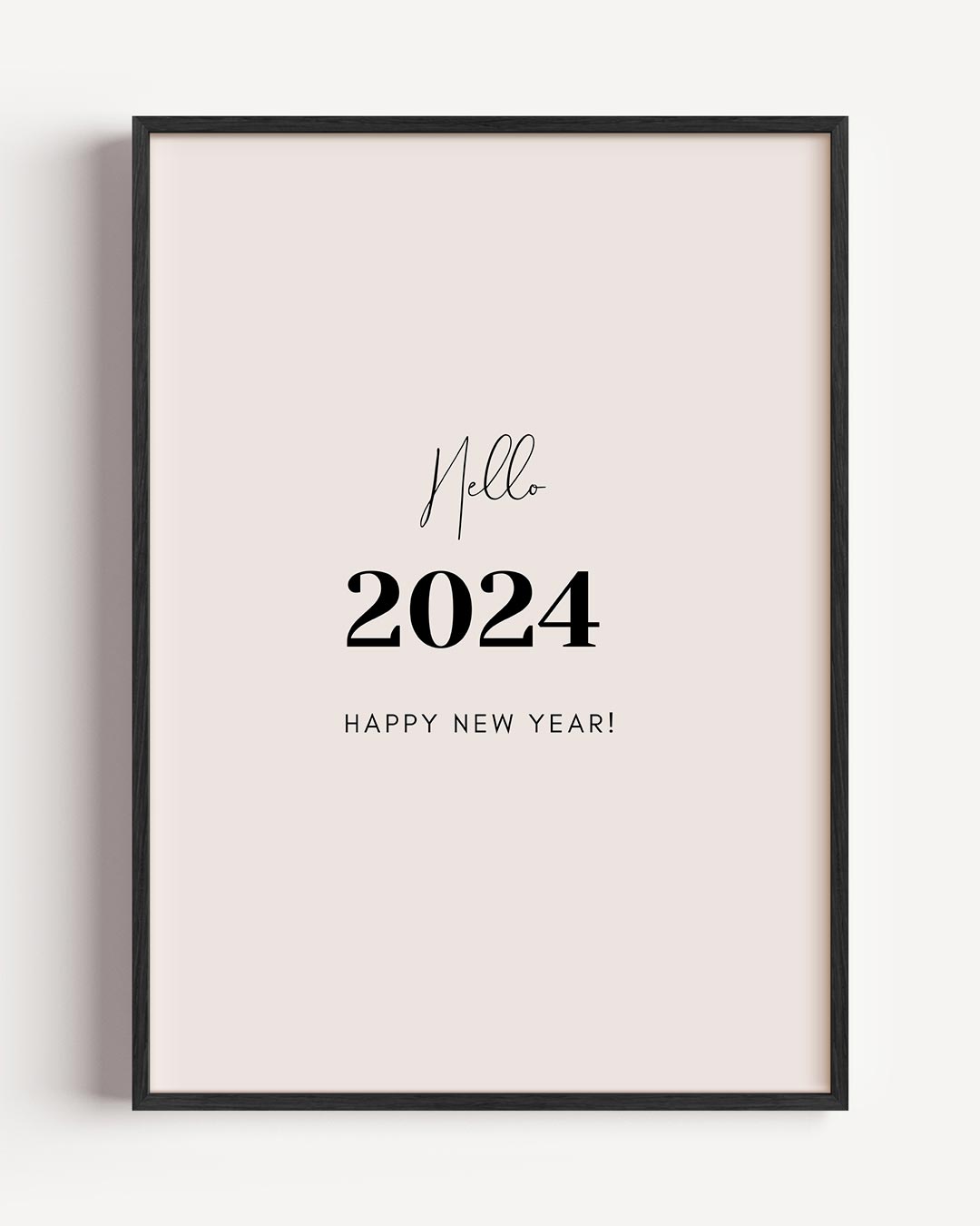 Stijlvolle Nieuwjaarsposter 2024 – kerst portret poster als wanddecoratie