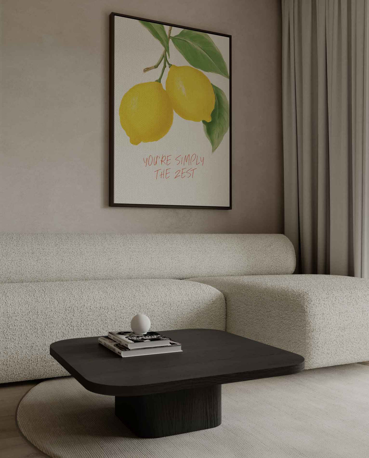 Frisse Citroenvibes Poster – canvas wanddecoratie in portret formaat