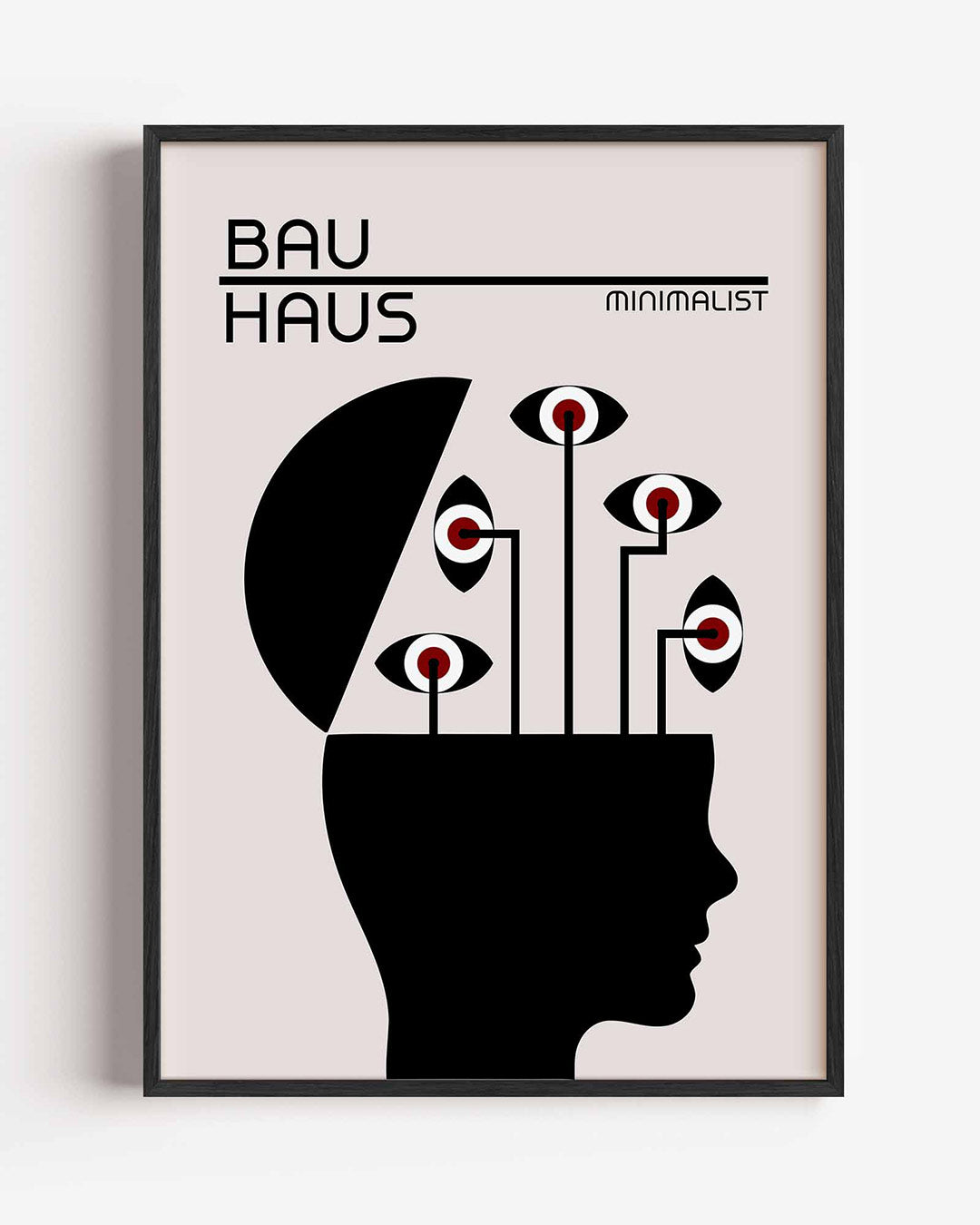 Vormen en lijnen – staande Bauhaus poster als wanddecoratie