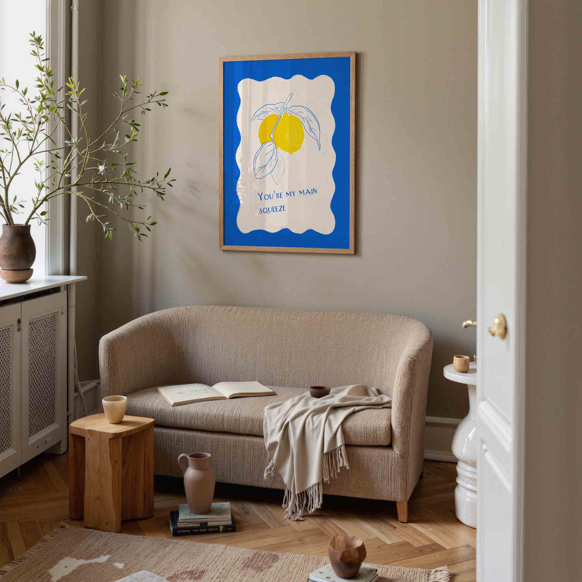 Citroenen en tekst – rustige poster in staand formaat