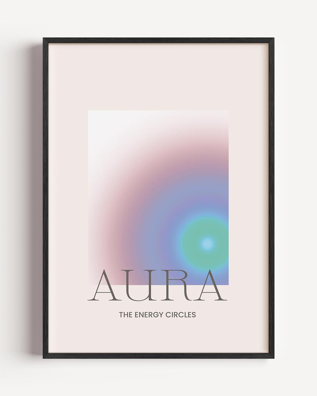 Aura Energie Cirkel – mindfulness portret poster als wanddecoratie