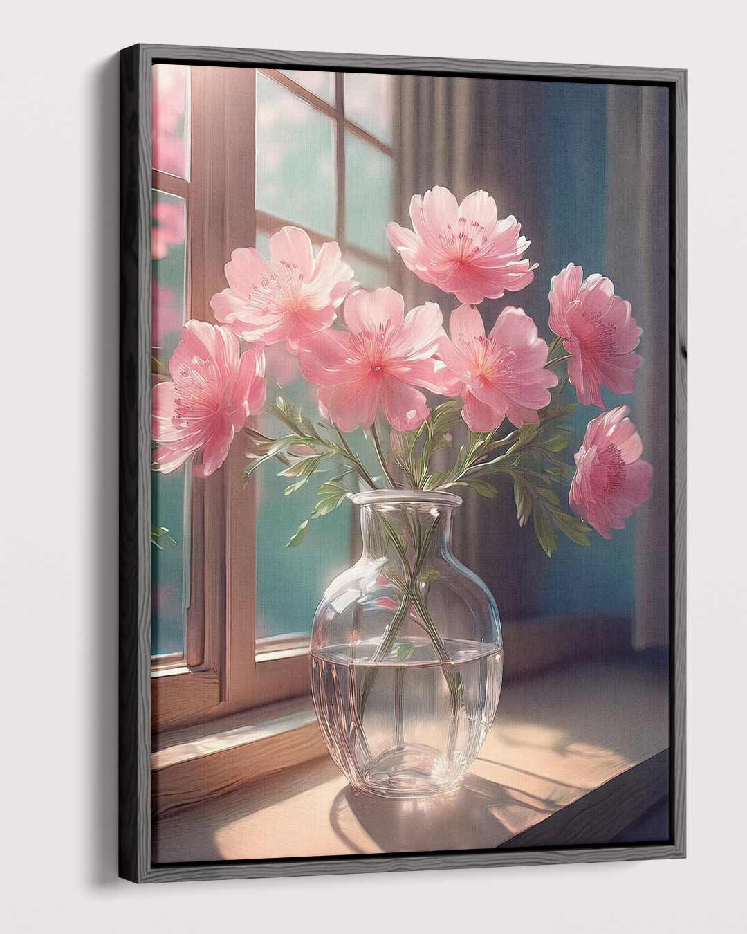 Bloemen in de Schijn van het Zonlicht – dibond kunstwerk als wanddecoratie
