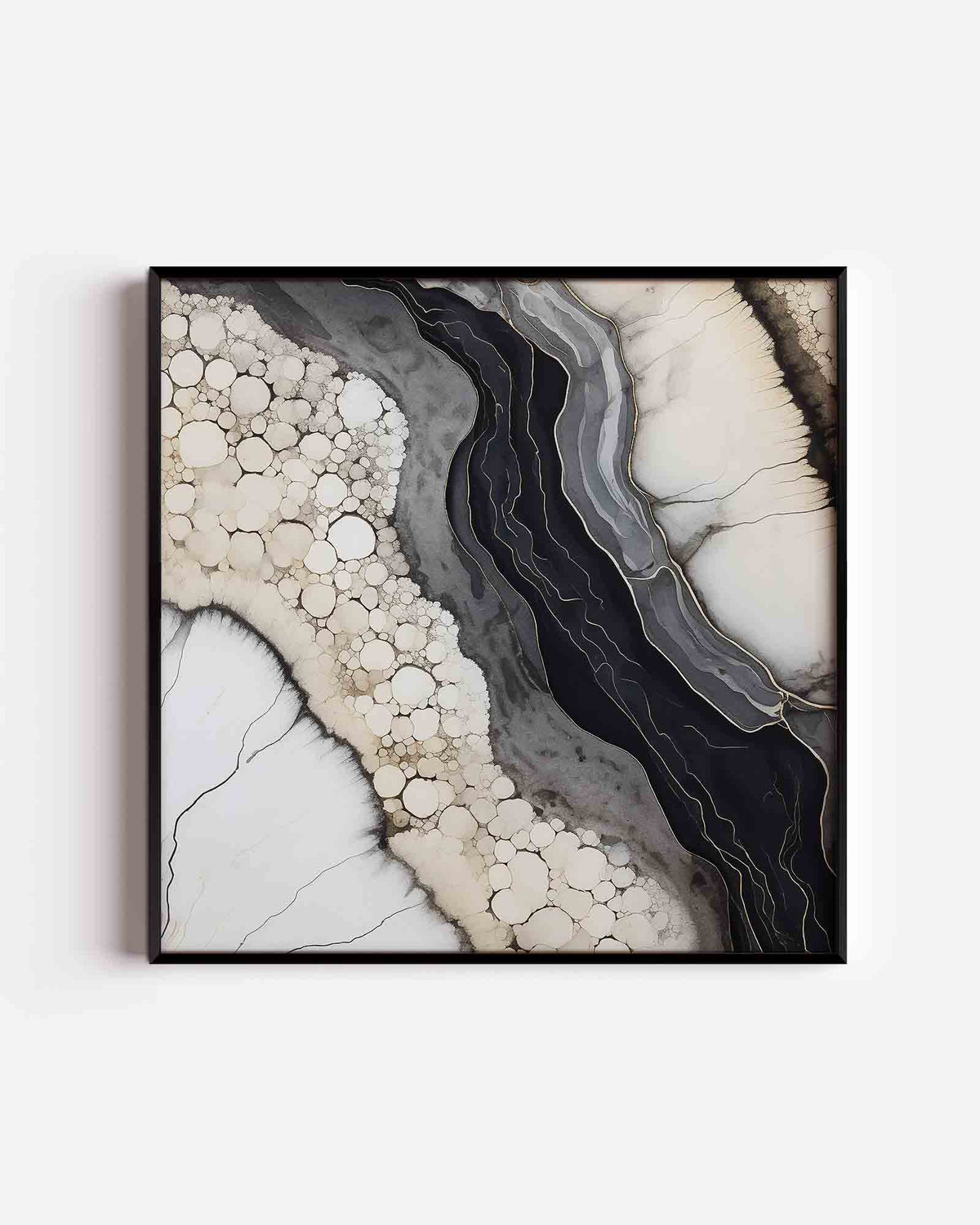 Abstracte vormen – zacht abstracte vierkante poster als wanddecoratie