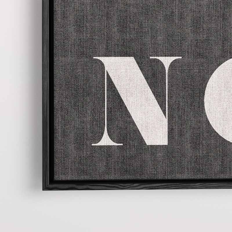 OH NO Typografie Art – modern portret kunstwerk van WallArtistic