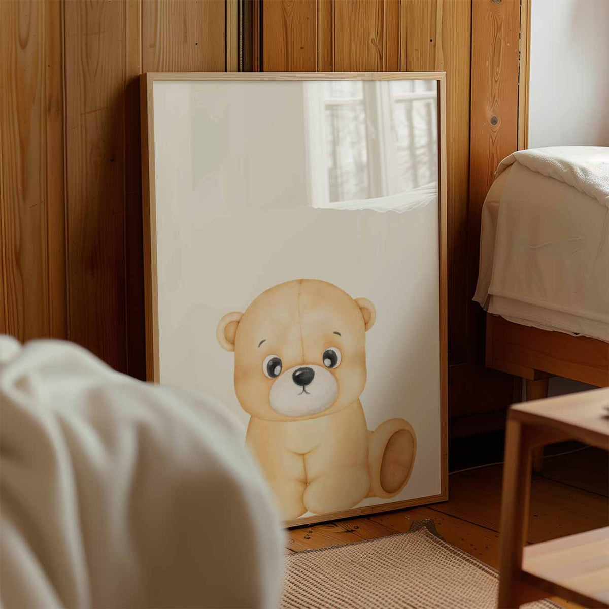 Schattige Beer Kinderkamer – staande muurposter voor de kinderkamer
