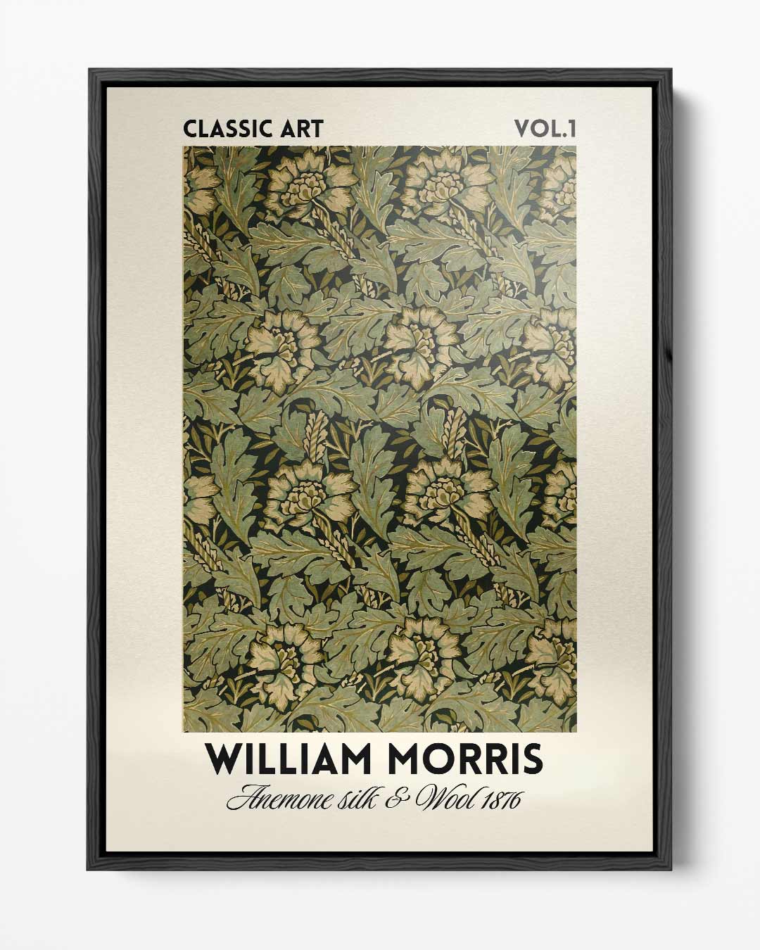 William Morris Anemone Patroon – portret kunstwerk als wanddecoratie