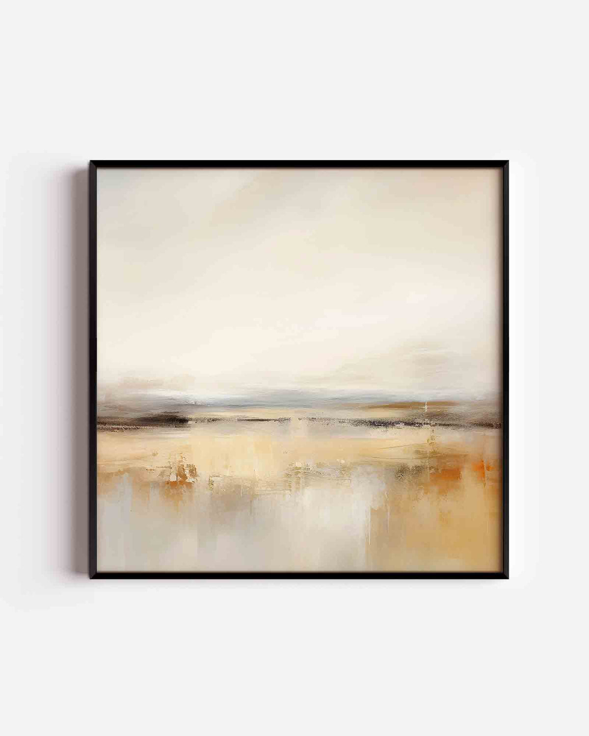Landschap in beige – abstracte textuur vierkante poster als wanddecoratie