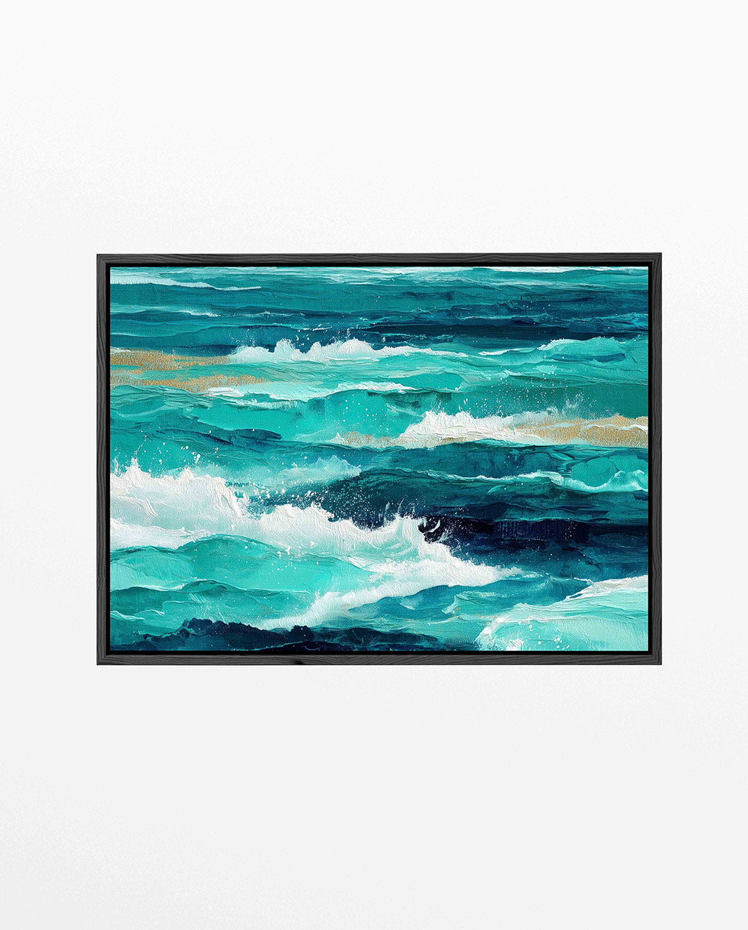 Dynamische zee – Abstract kunstwerk – liggend abstract kunstwerk