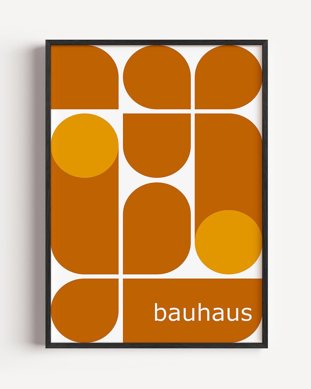 Vorm en kleur – staande Bauhaus poster als wanddecoratie