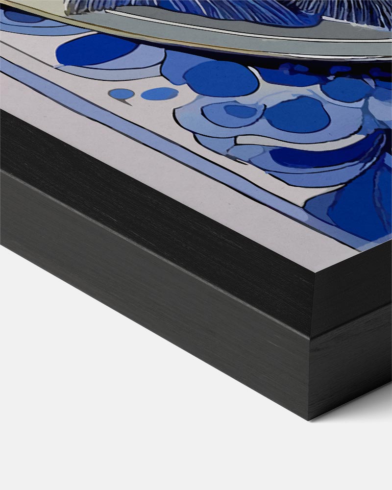 Stijlvolle Blauwe Visprint – keuken portret poster, afbeelding 8