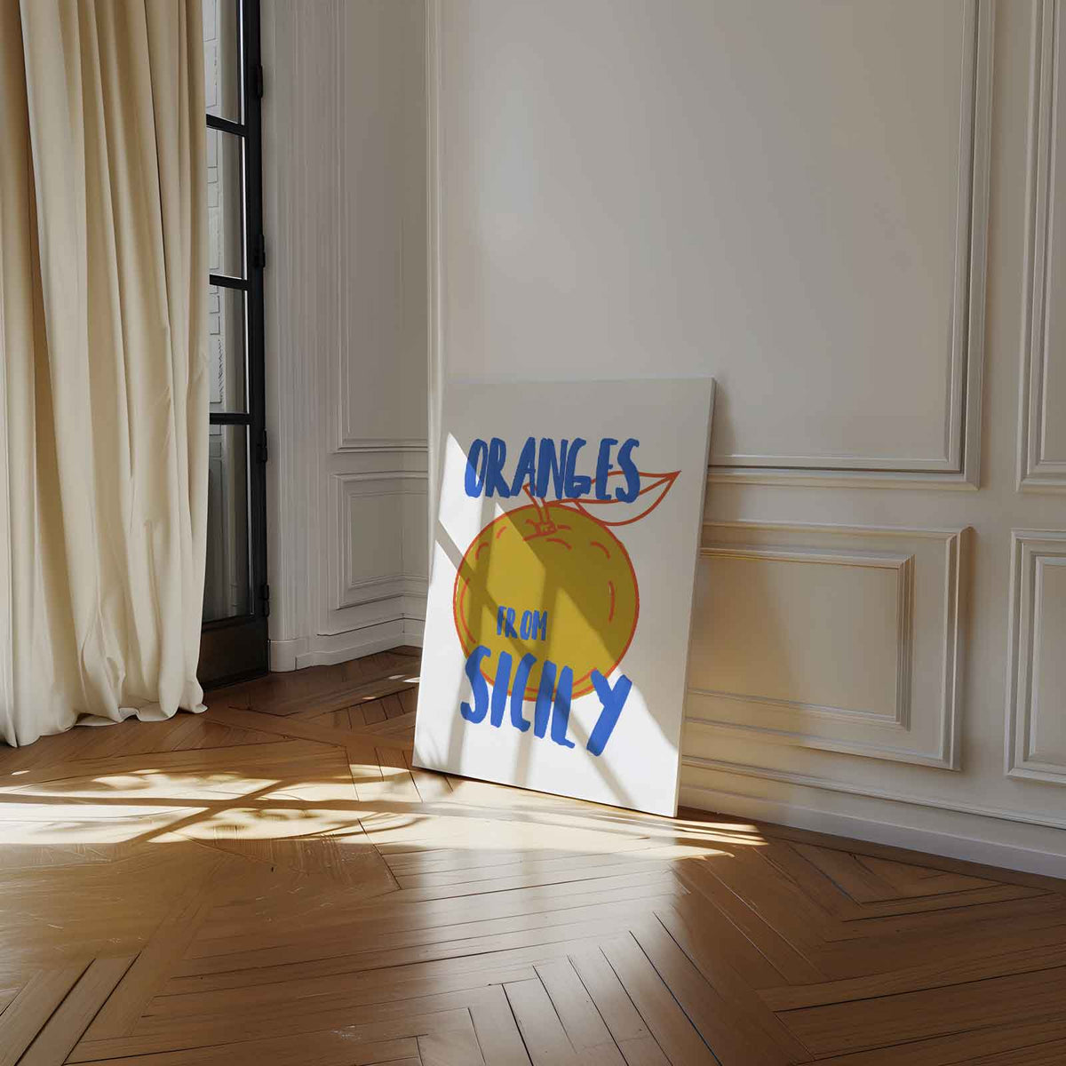 Siciliaanse Sinaasappelkunst – staand kunstwerk voor modern interieur