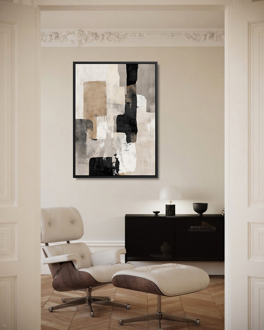 Geometrische vormen – moderne staande wandkunst