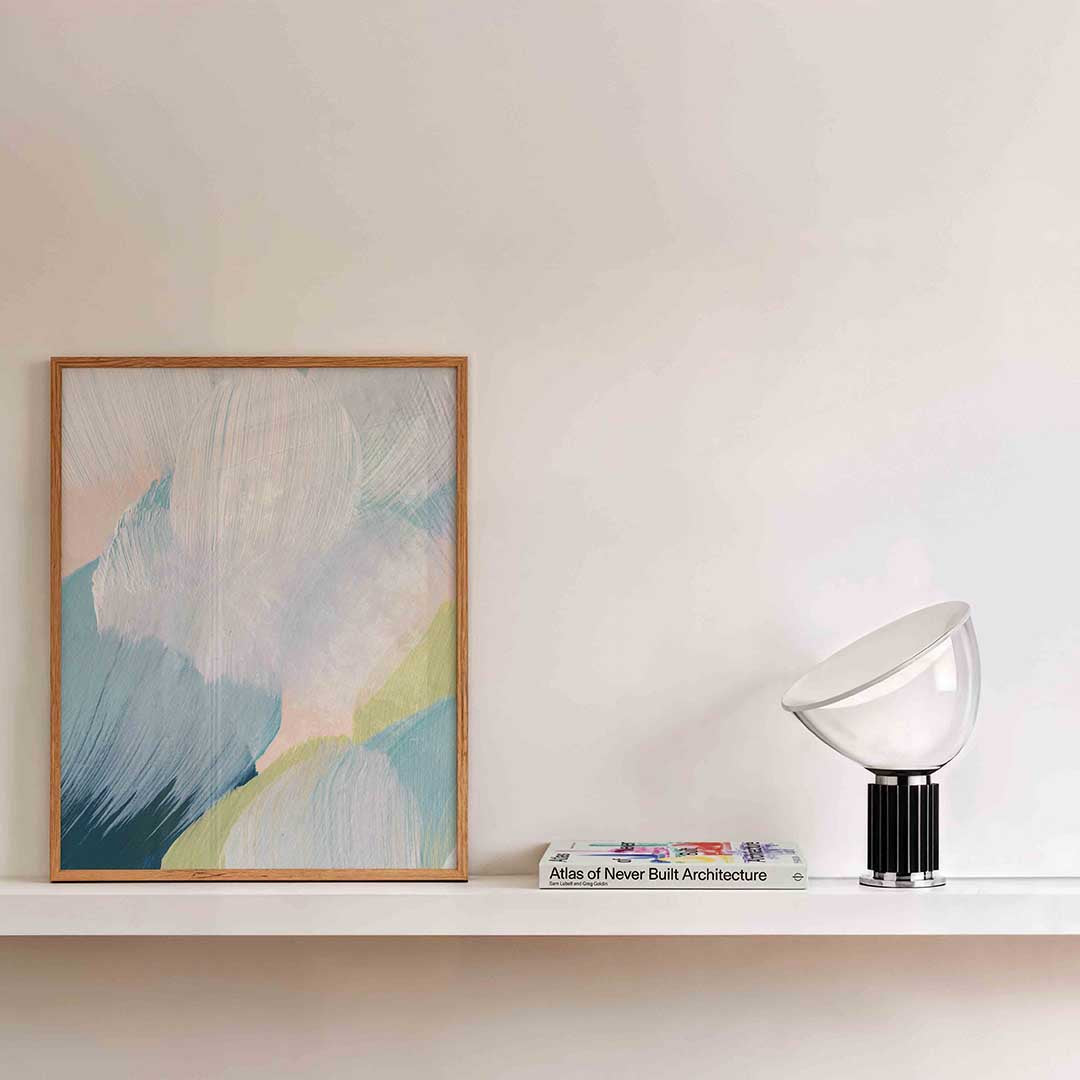 Abstracte penseelstreken – schilderkunst als moderne portret poster