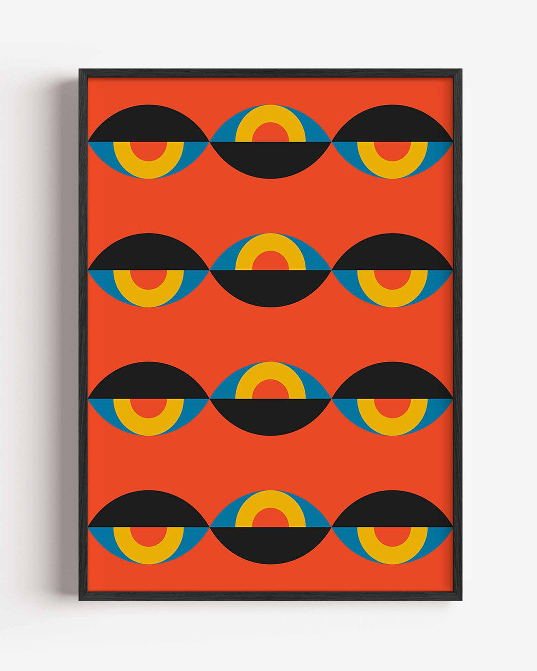 Vormritme en kleur – staande Bauhaus poster als wanddecoratie