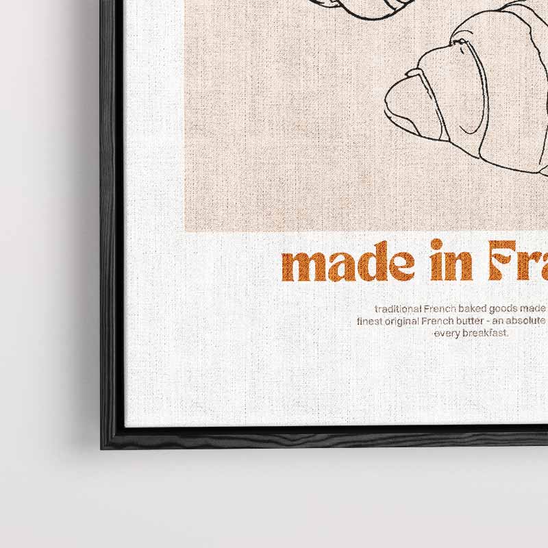 Vintage Franse Croissant Poster – modern portret kunstwerk van WallArtistic