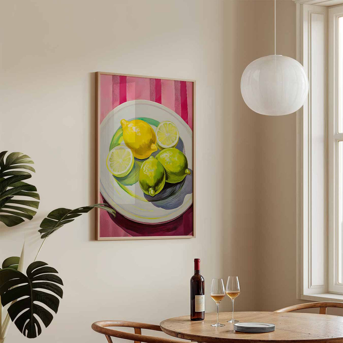 Citroenschijfje Chic – keukenposter in staand formaat