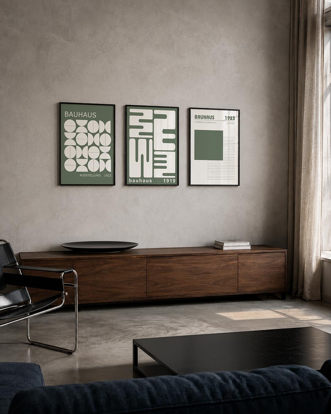Vormen en vlakken driedelige posterset – deze posterset in drie delen toont een speelse ordening van witte geometrische