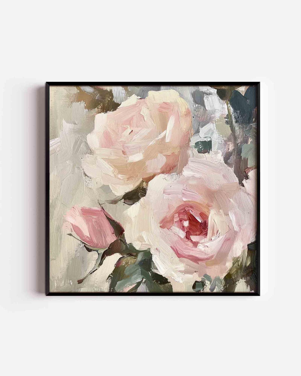 Rozen in zachte tinten – vierkante kinderposter als wanddecoratie