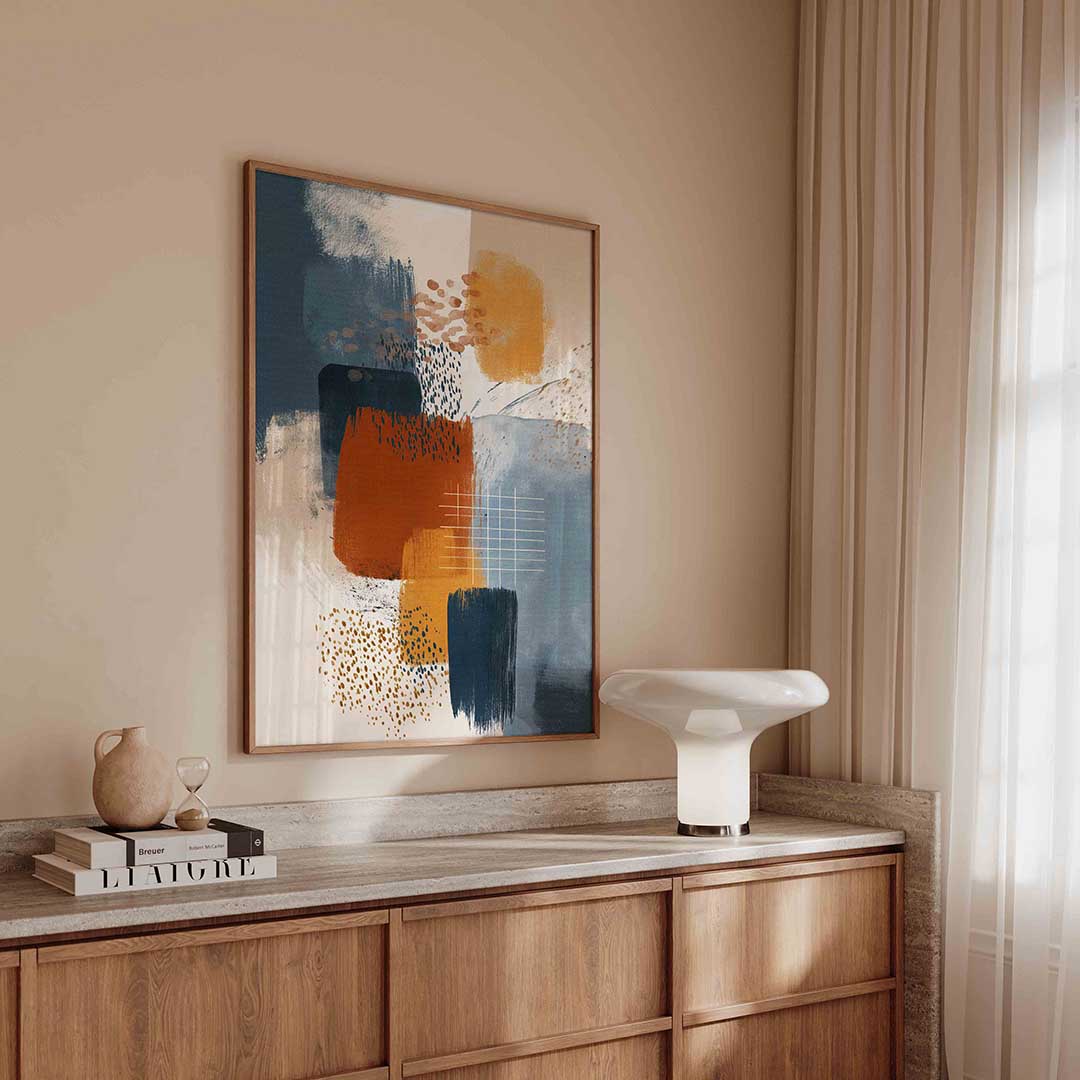 Abstracte vormen – abstracte poster in staand formaat