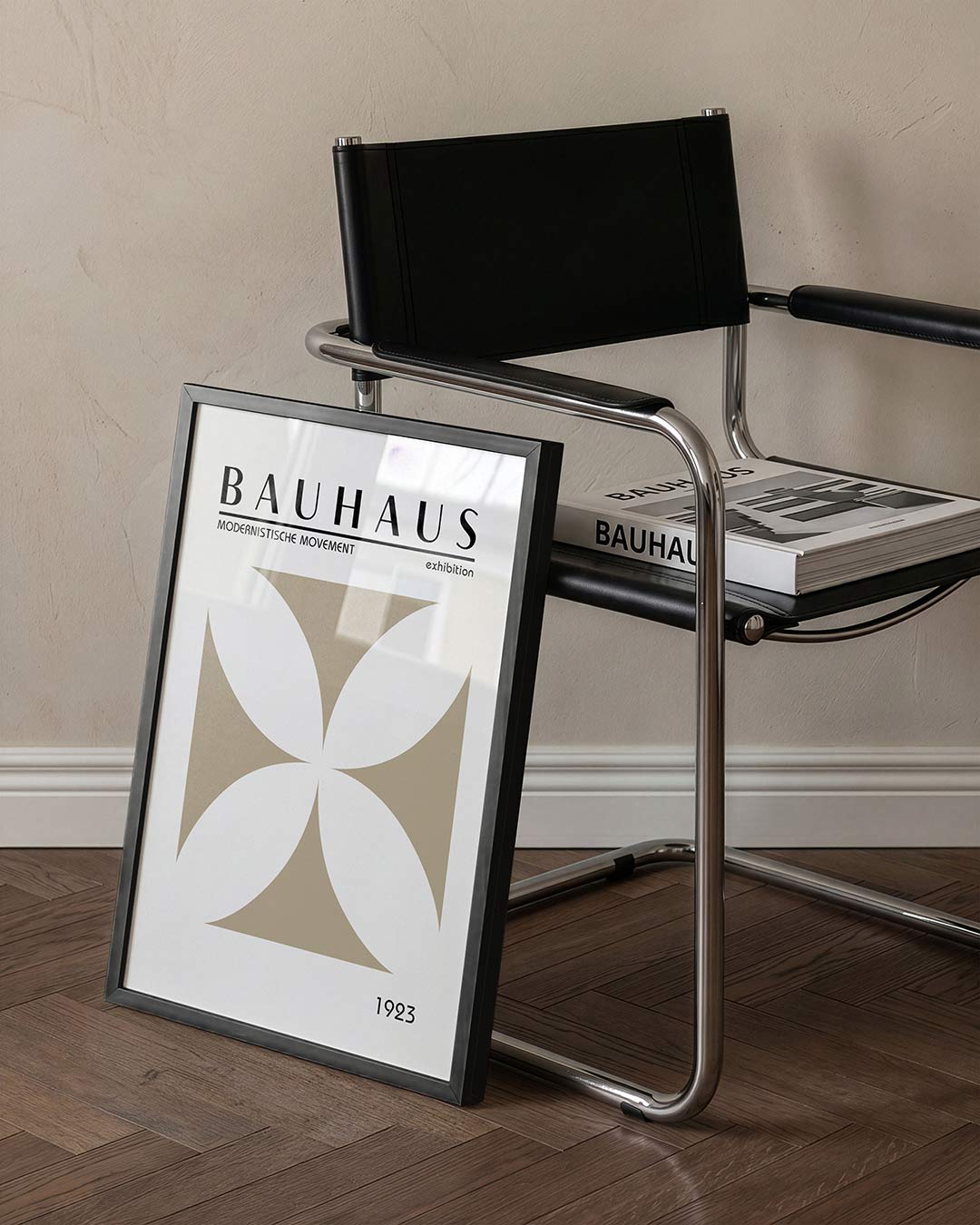 Vorm en balans – staande Bauhaus poster voor aan de muur