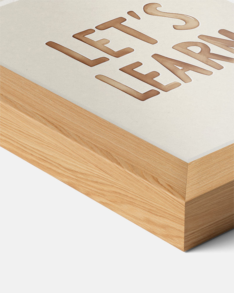 Let's Learn Motivatieposter – kids poster als vrolijke staande wanddecoratie