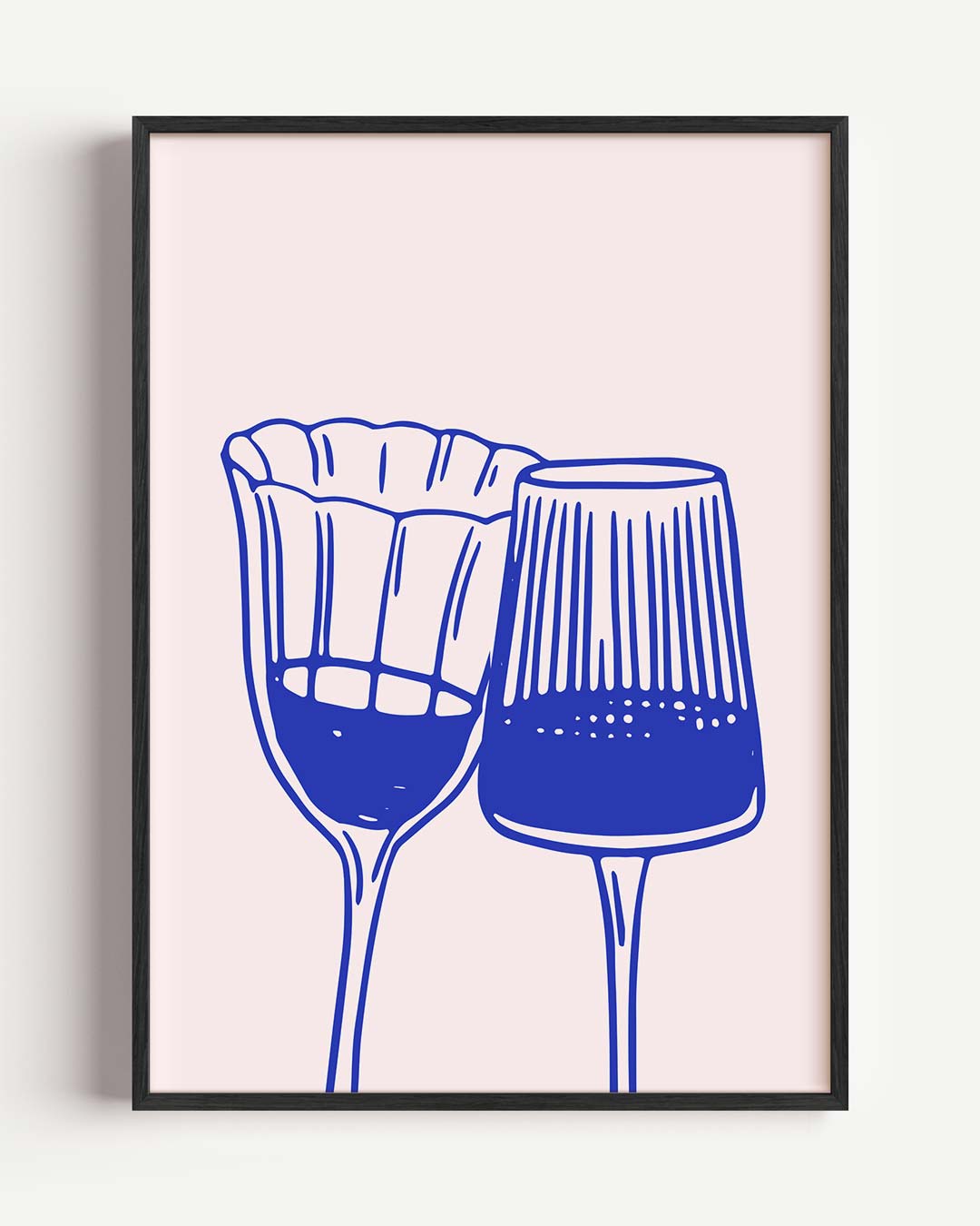 Stijlvolle Glasillustratie – keuken portret poster als wanddecoratie