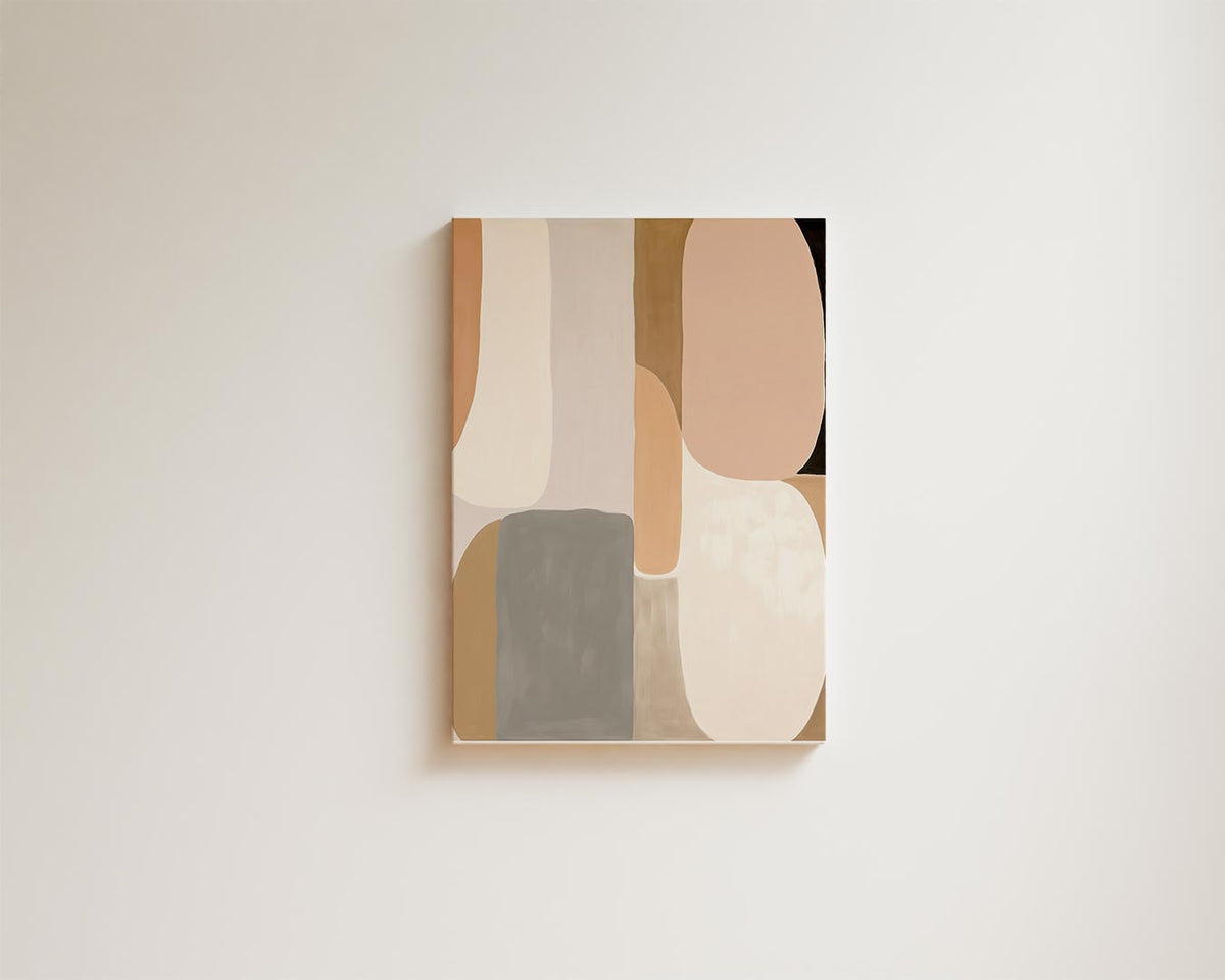 Aards Verlangen - Abstracte Harmonie in Kleur – portret kunstwerk als wanddecoratie, afbeelding 15