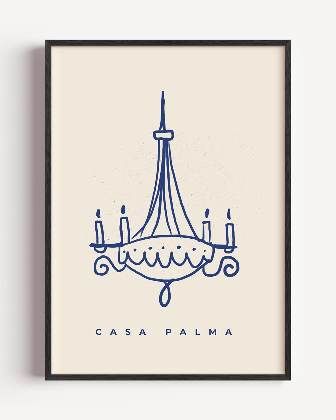 Casa Palma Kroonluchter – typografie portret poster als wanddecoratie