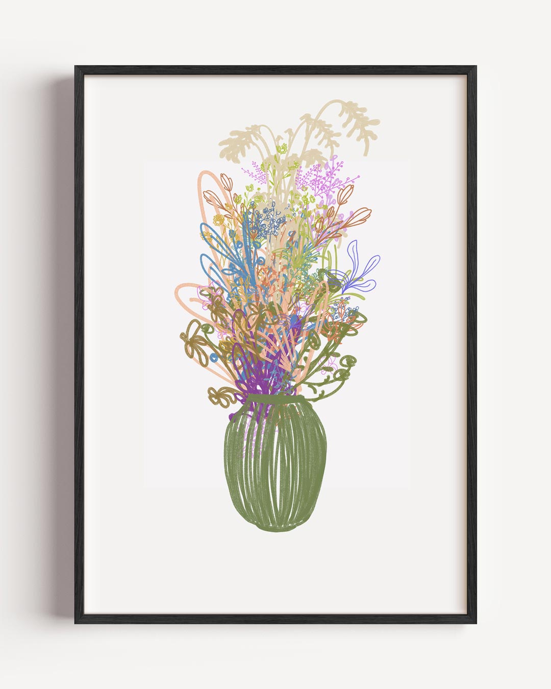 Kleurrijke Bloemenpracht – bloemen portret poster als wanddecoratie