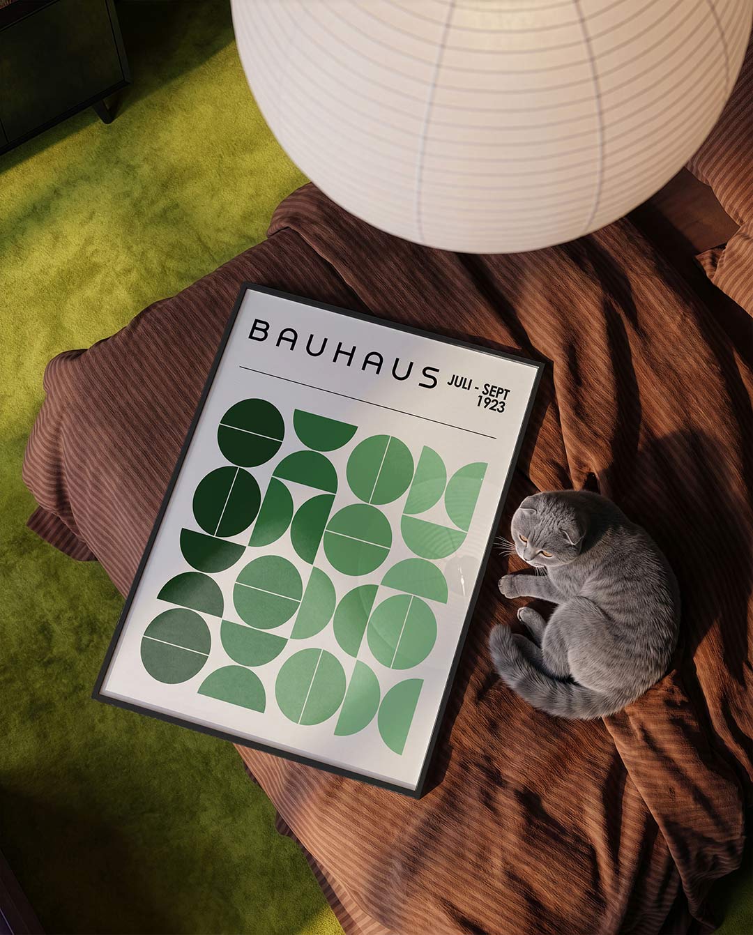 Vormritme en kleur – moderne Bauhaus wandkunst als poster