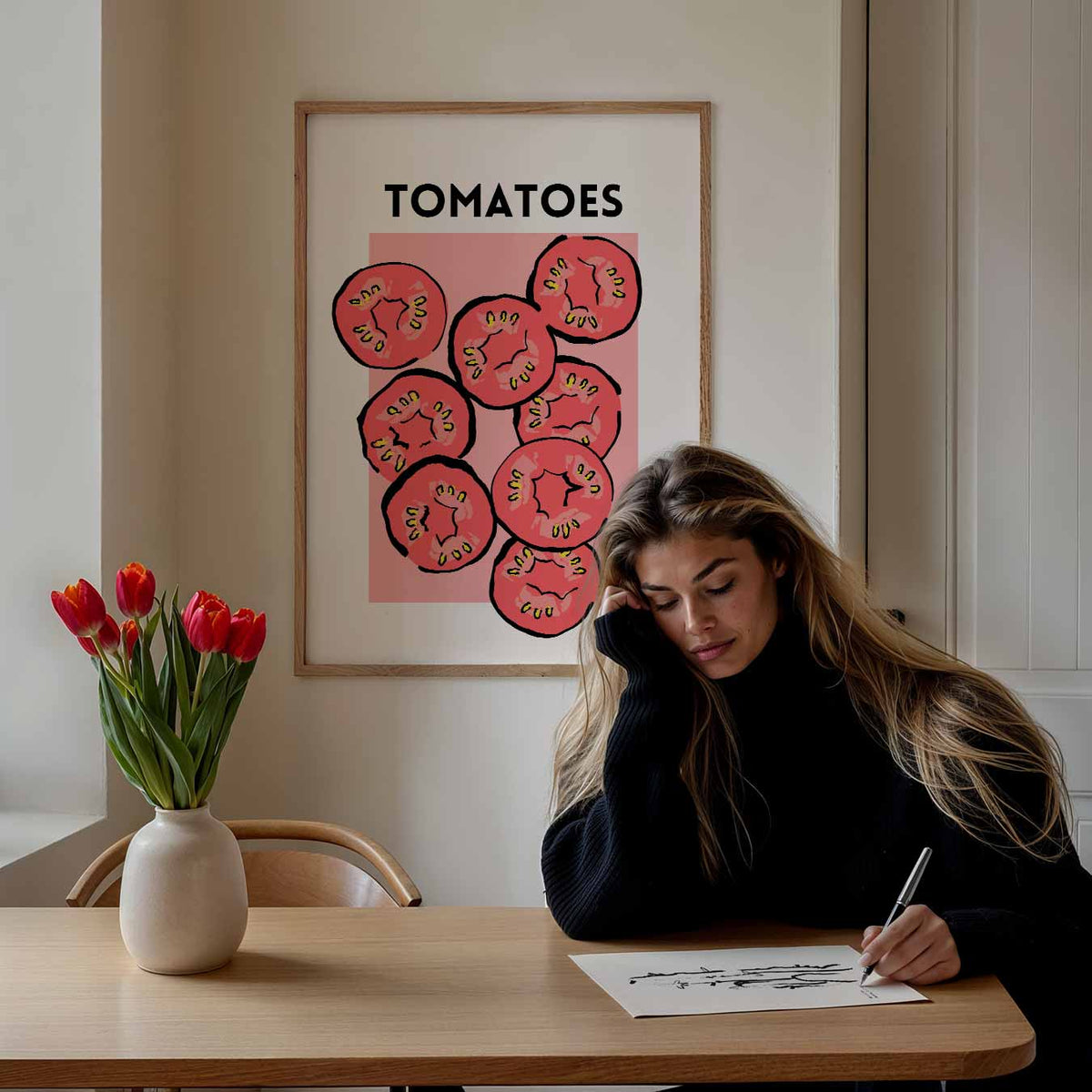 Frisse Tomaten Kunstposter – keuken portret poster, afbeelding 7