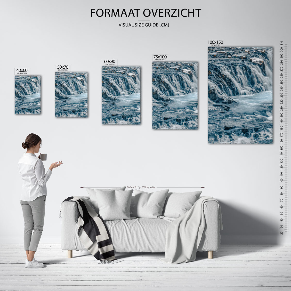 Dynamische waterval Kunstwerk