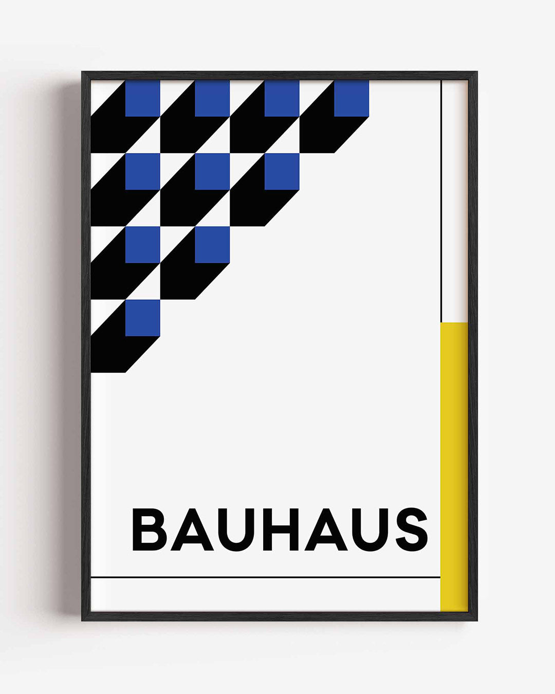 Vorm en kleur – staande Bauhaus poster als wanddecoratie