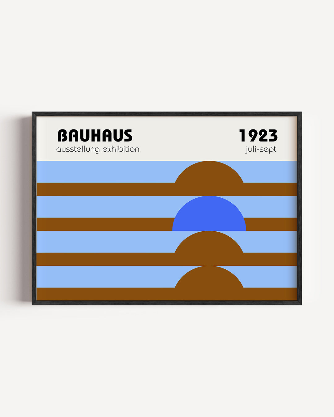 Vorm en balans – liggende Bauhaus poster als wanddecoratie