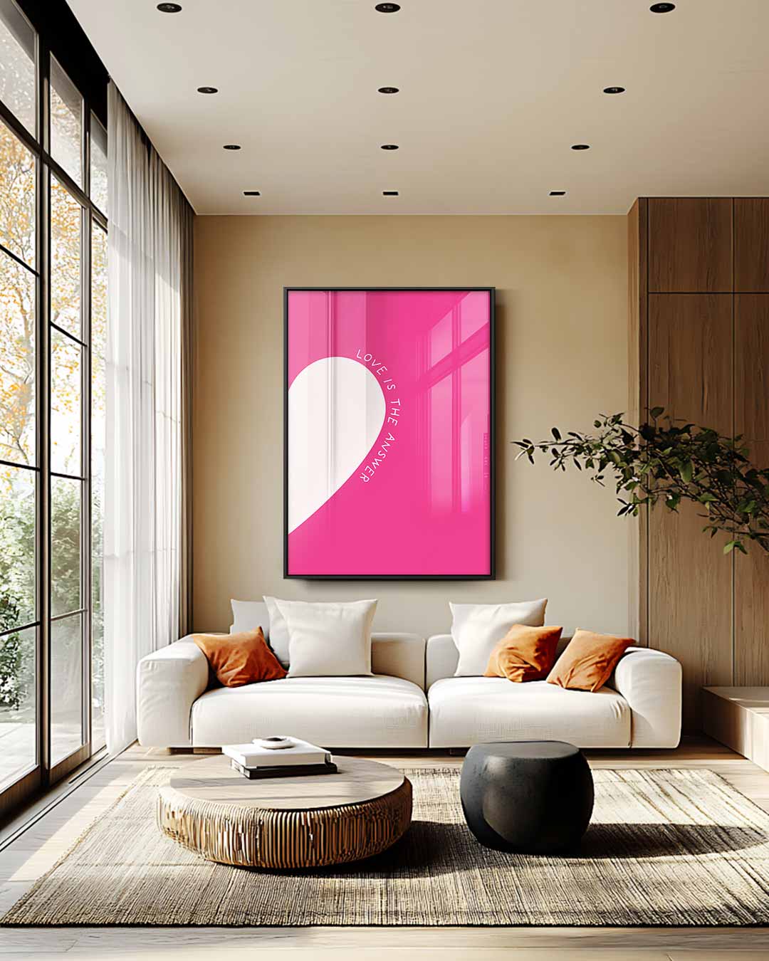 Liefde is het Antwoord Canvas – staand kunstwerk voor modern interieur